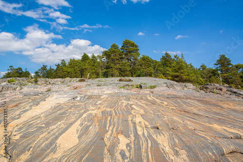 Rocky coastal view of Porkkalanniemi  Kirkkonummi  Finland