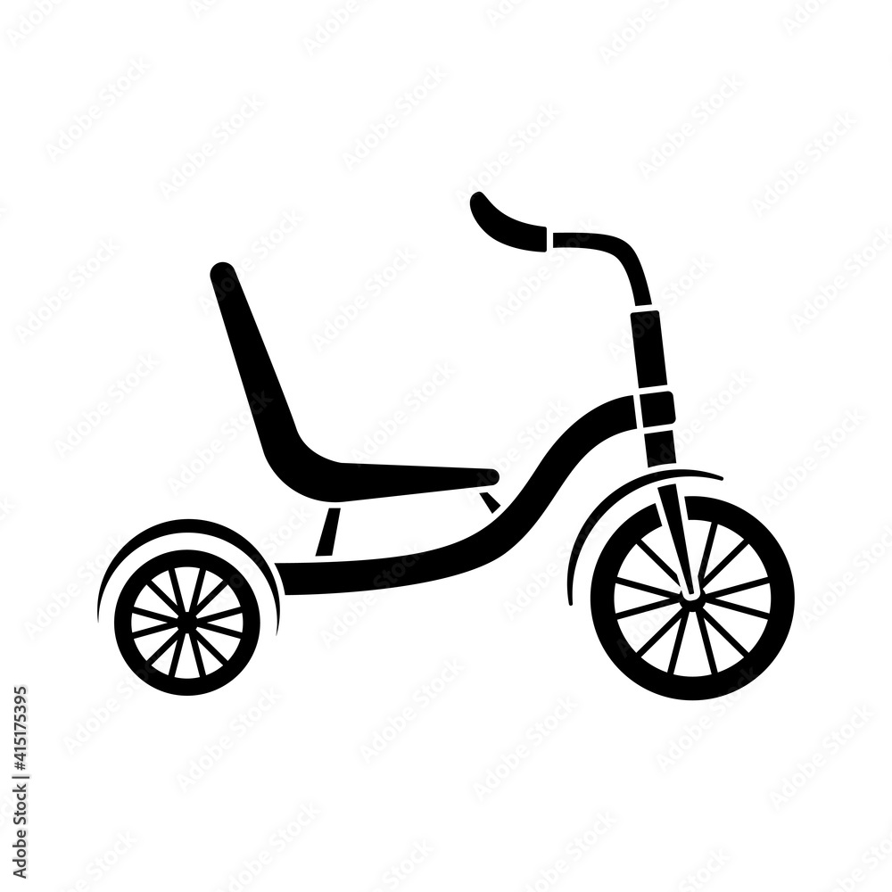 Vector illustration of tricycles. Cycling. Active lifestyle.