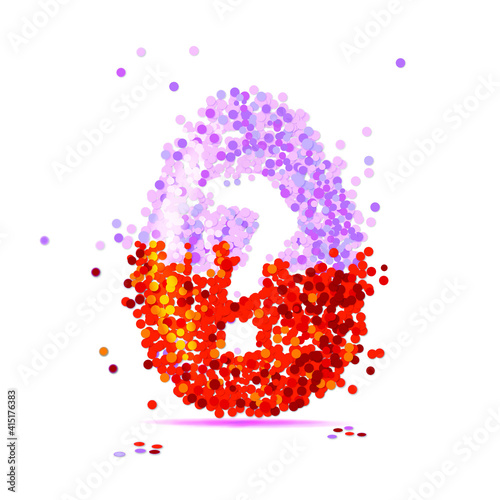 Konfetti,  Überraschungsei, Ei, Ostern, Fragezeichen