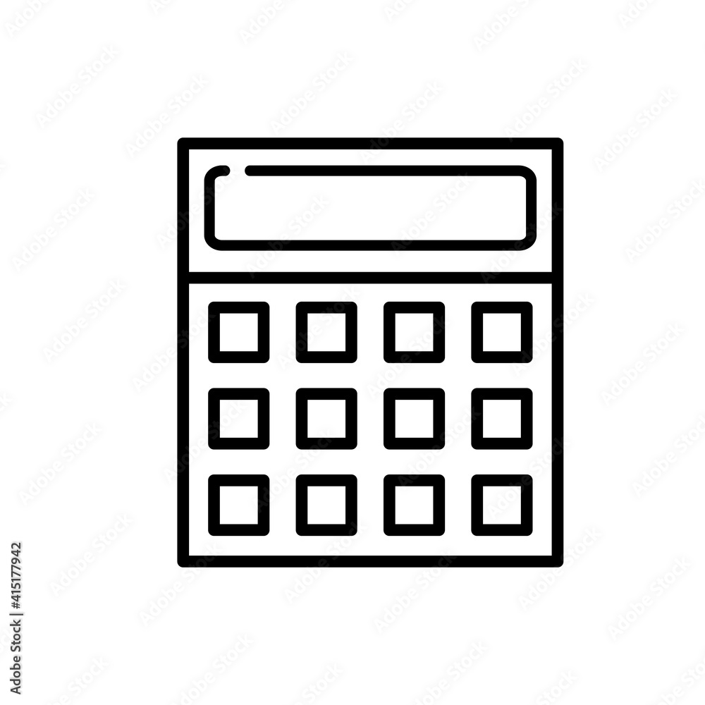 Calculator icon in trendy flat design Calculator icon in trendy flat design