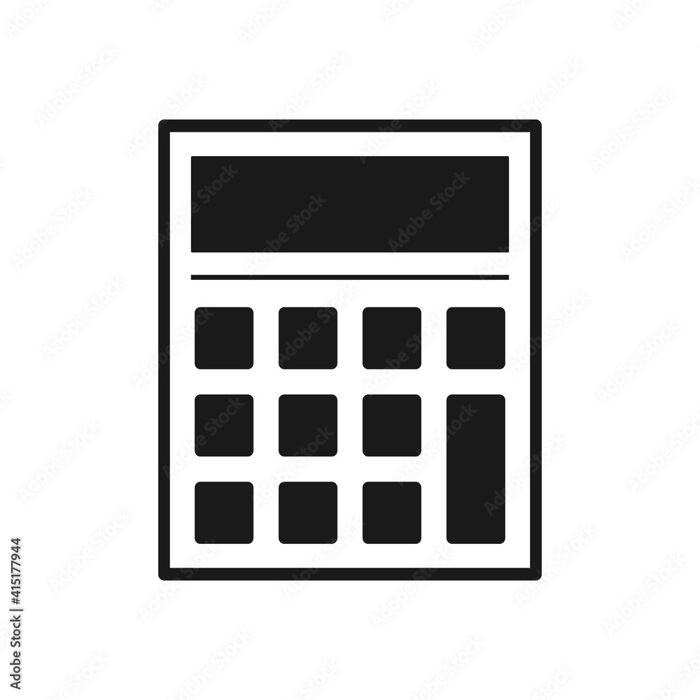 Calculator icon in trendy flat design Calculator icon in trendy flat design