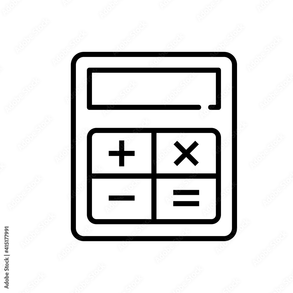 Calculator icon in trendy flat design Calculator icon in trendy flat design