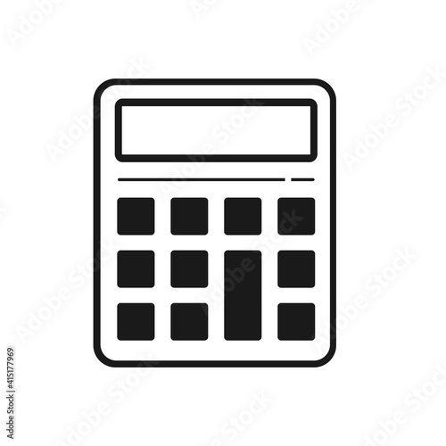 Calculator icon in trendy flat design