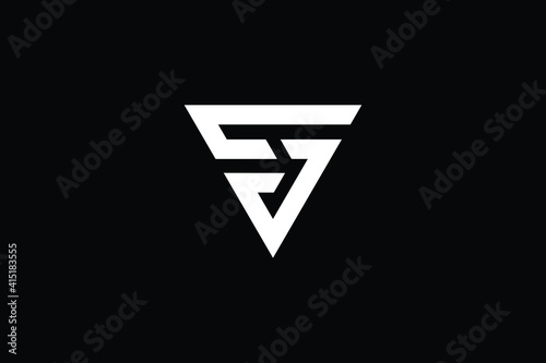 Free Download FJ logo letter design on luxury background. JF logo monogram initials letter concept. FJ icon logo design. JF elegant and Professional letter icon design on black background. J F FJ JF - GFXLoad