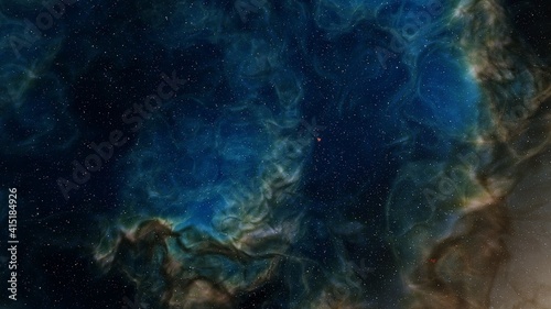 Fototapeta Naklejka Na Ścianę i Meble -  Planetary nebula in deep space. Abstract colorful background