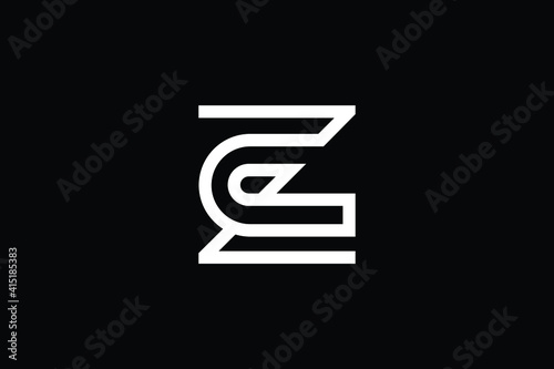 ZC logo letter design on luxury background. CZ logo monogram initials letter concept. ZC icon logo design. CZ elegant and Professional letter icon design on black background. C Z ZC CZ