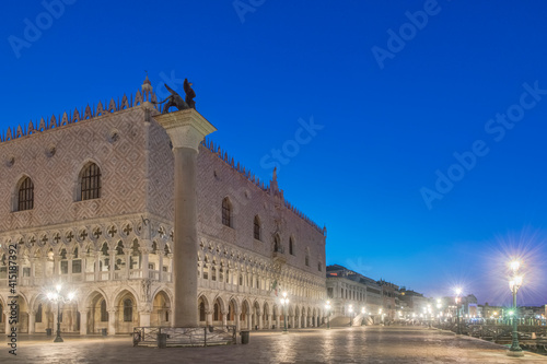 Italy, Venice. Doge's Palace at dawn