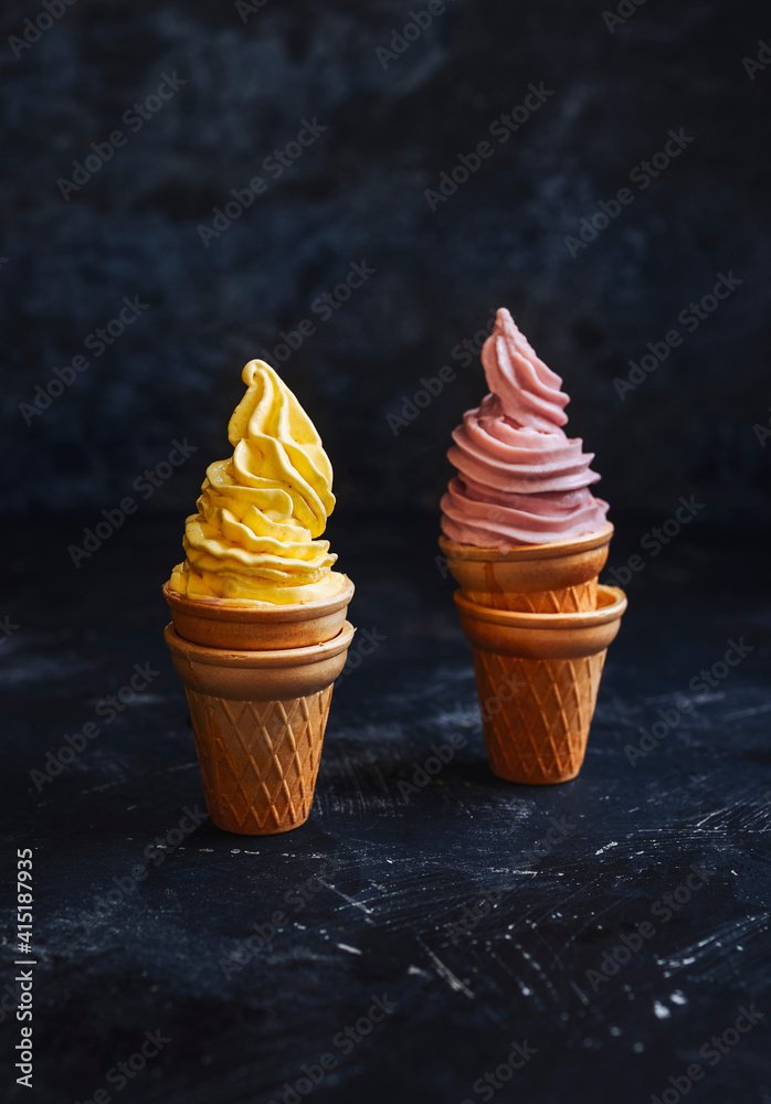 Strawberry banana ice cream Strawberry banana ice cream