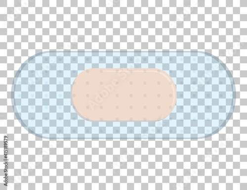 Medical plaster isolated on transparent background
