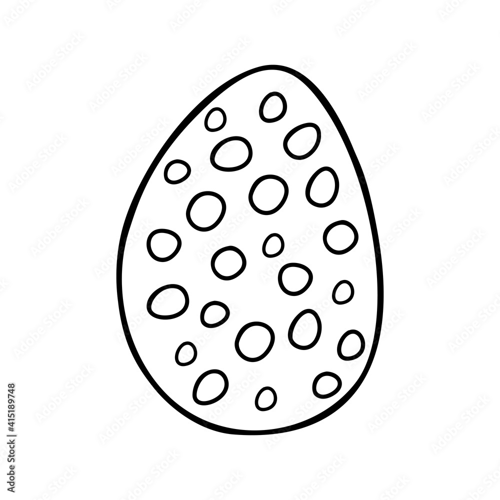Easter egg doodle illustration isolated on white background. Easter egg doodle illustration isolated on white background.