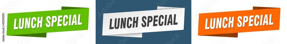 lunch special banner. lunch special ribbon label sign set lunch special banner. lunch special ribbon label sign set