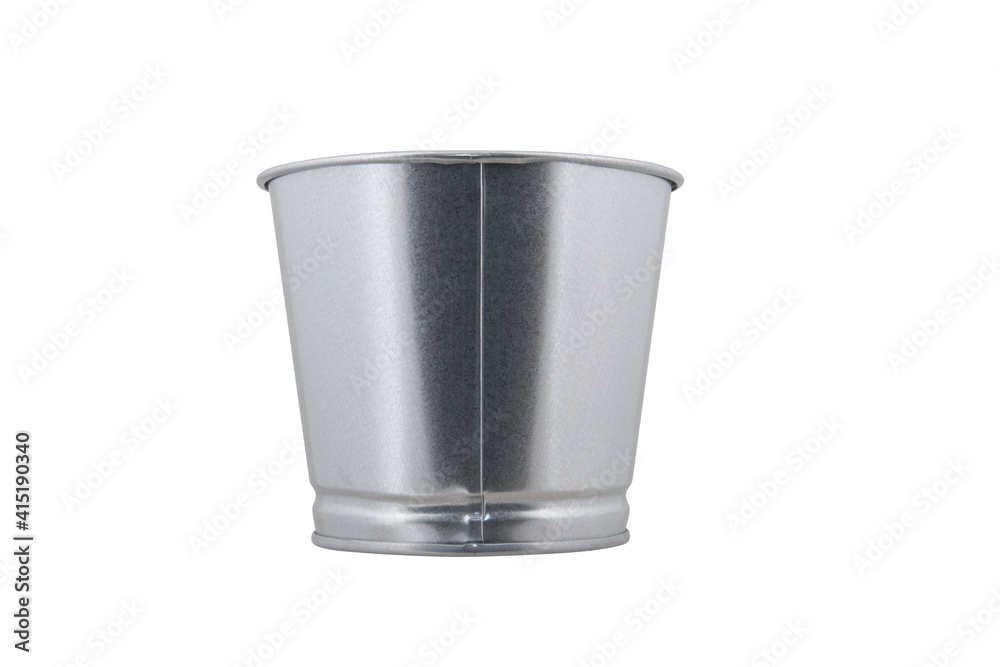 Stainless Steel Bucket - Gallon isolated on white background Stainless Steel Bucket - Gallon isolated on white background