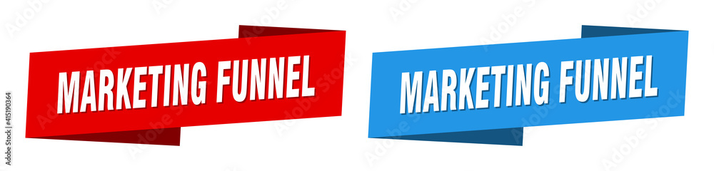marketing funnel banner. marketing funnel ribbon label sign set marketing funnel banner. marketing funnel ribbon label sign set