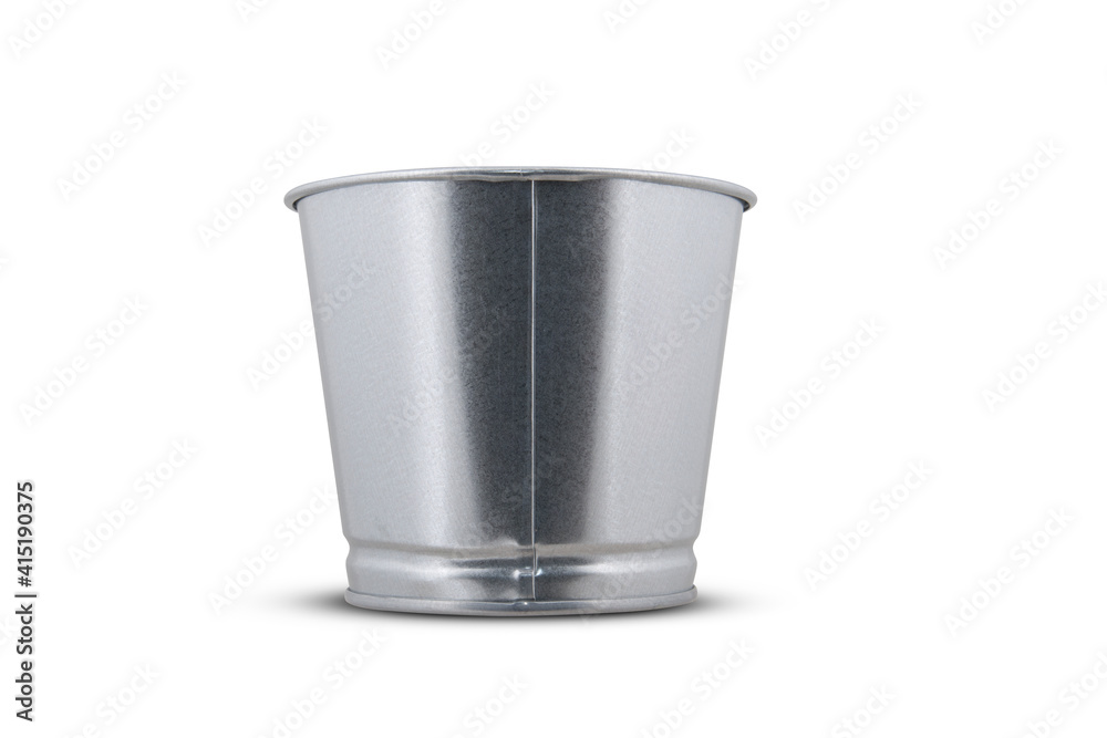 Stainless Steel Bucket - Gallon isolated on white background Stainless Steel Bucket - Gallon isolated on white background