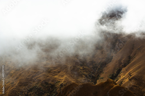 New Zealand's cloudy mountains,  
autumn in Queenstown photo