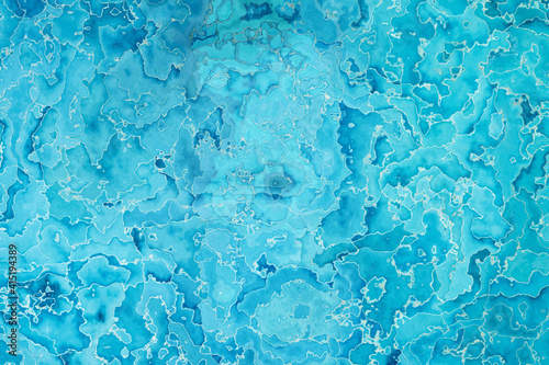Blaue, marmorierte Struktur als Textur oder Hintergrund © sweasy