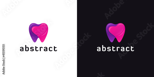 Bright Abstract Dental Logos in Two Parts