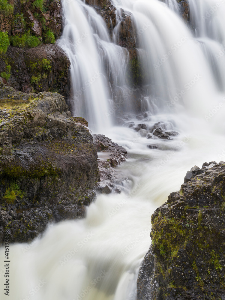 Waterfall Kolufossar near Vatnsnes in northern Iceland. Waterfall Kolufossar near Vatnsnes in northern Iceland.