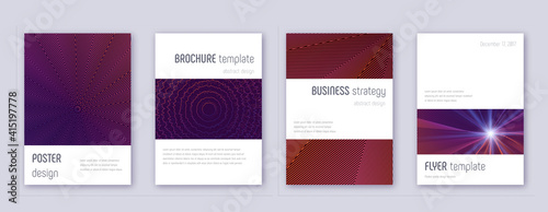 Black cover design template set. Orange abstract l