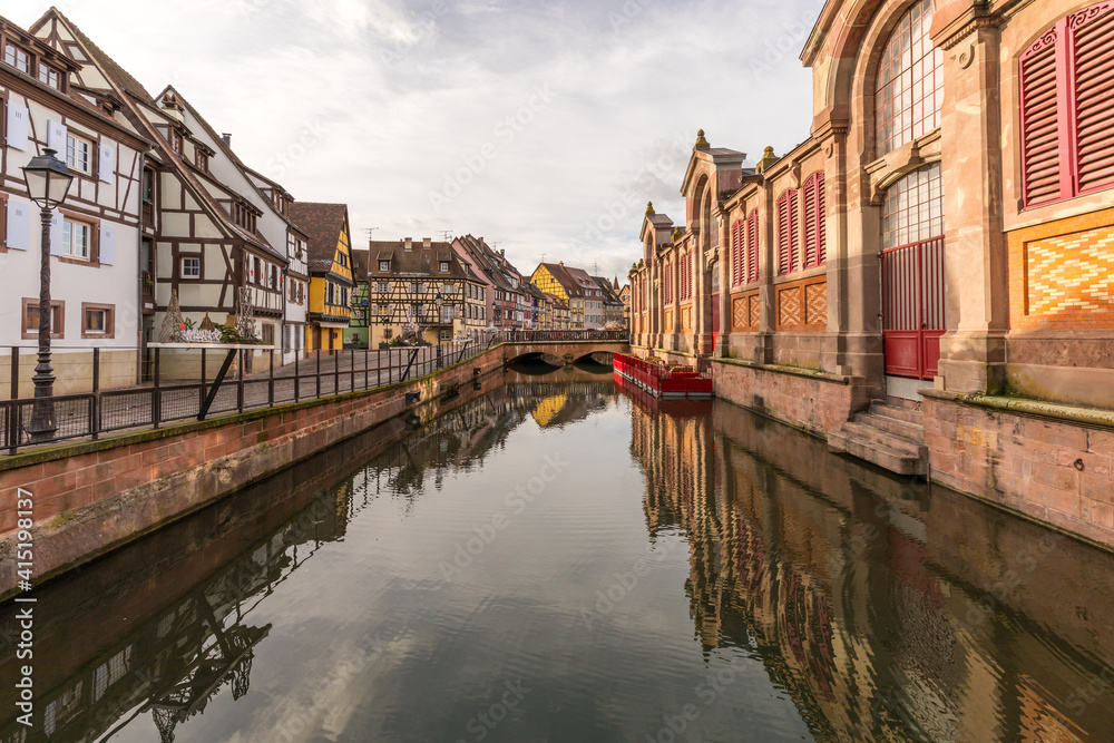The litlle Venice in Colmar in France 