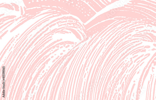 Grunge texture. Distress pink rough trace. Flawles