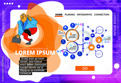 Business concept for internet banners, social media banners, headers of websites, vector illustration 