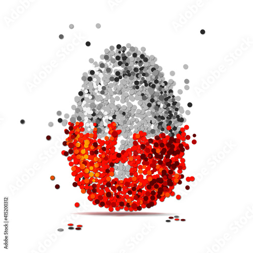 kinder surprise egg made from confetti - pary