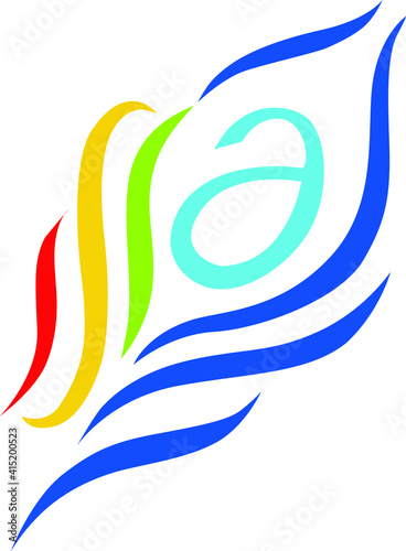 mor pankh logo, peacock feather logo vector