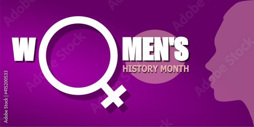 Women's History Month. Poster, postcard, banner. Vector illustration