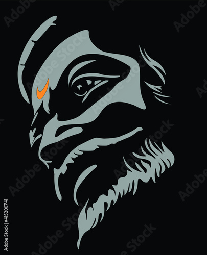 chhatrapati shivaji maharaj, chhatrapati sambhaji maharaj logo vector photo