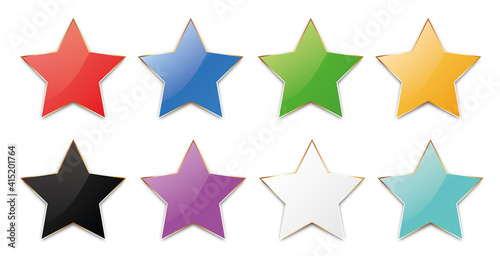 vector stars for customer produkt rating banners on white background	
