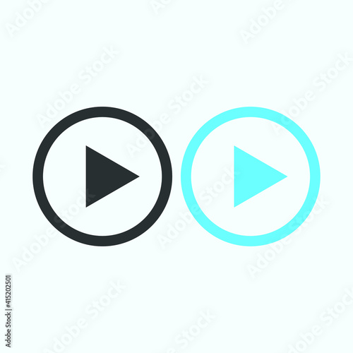 Play button icon in trendy flat style isolated on grey background. Play symbol for your web site design, logo, app, UI. Vector illustration Free Download Play button icon in trendy flat style isolated on grey background. Play symbol for your web site design, logo, app, UI. Vector illustration - GFXLoad