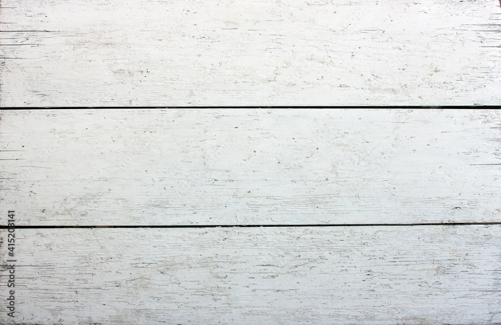 Fototapeta premium White background. Texture of old wood planks, painted with white paint