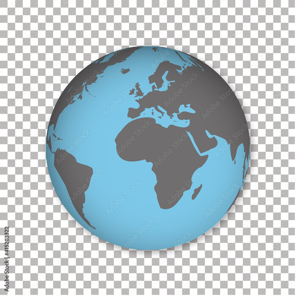 World map - vector illustration of earth map on white background Stock ...