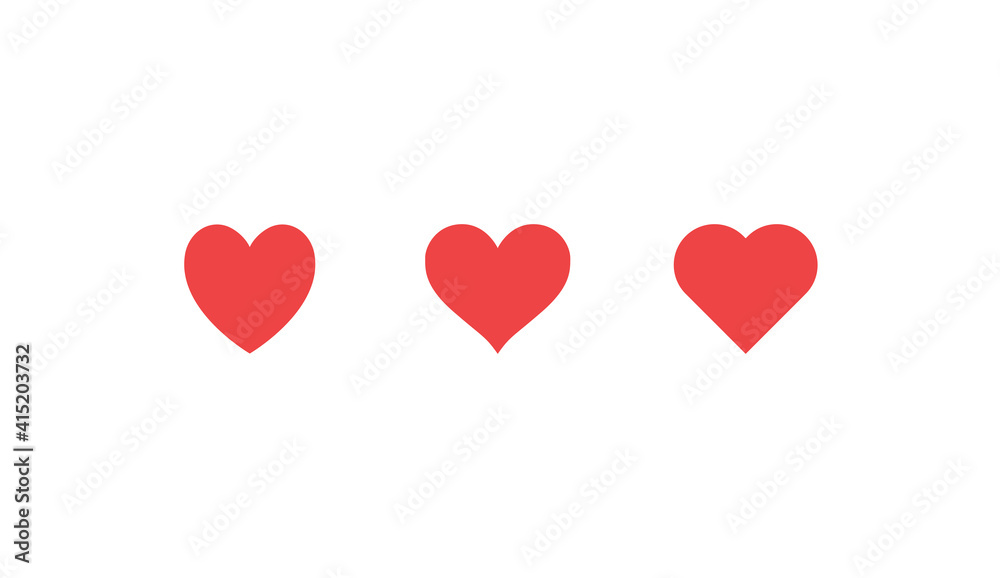 Heart icon collection. Valentine's day symbol. Hearts vector set. Heart icon collection. Valentine's day symbol. Hearts vector set.