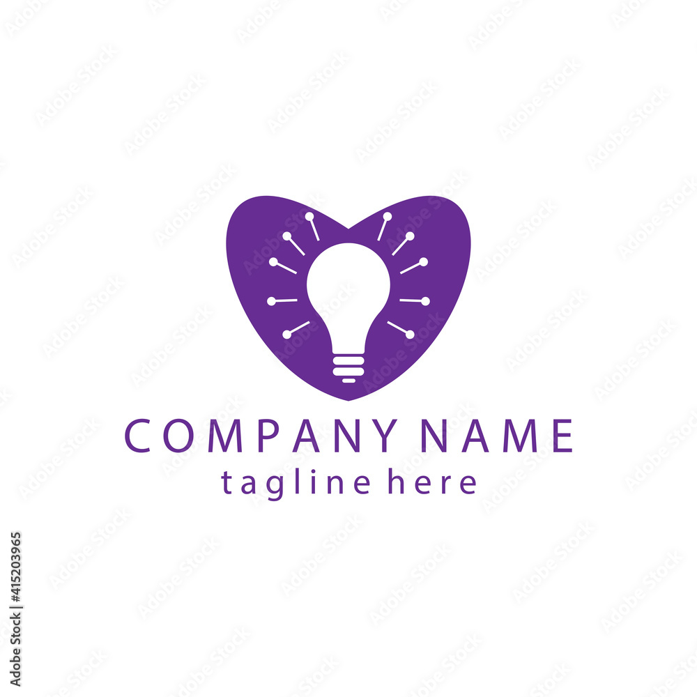 lamp logo illustration love design vector template lamp logo illustration love design vector template