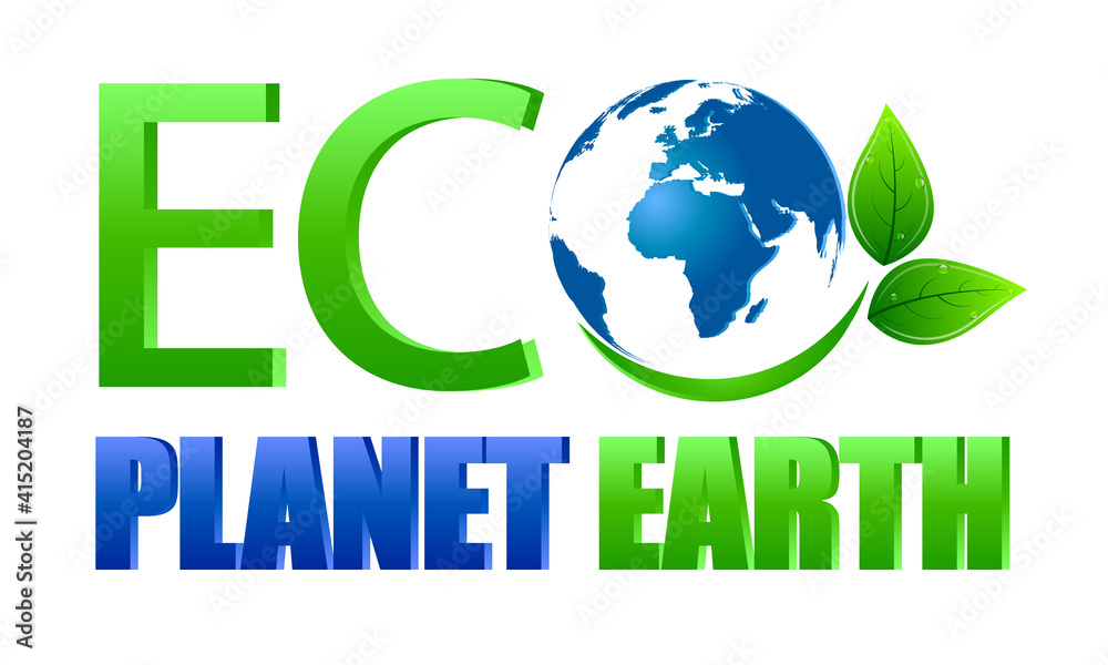 Printing house ECO PLANET EARTH, vector art illustration. Printing house ECO PLANET EARTH, vector art illustration.