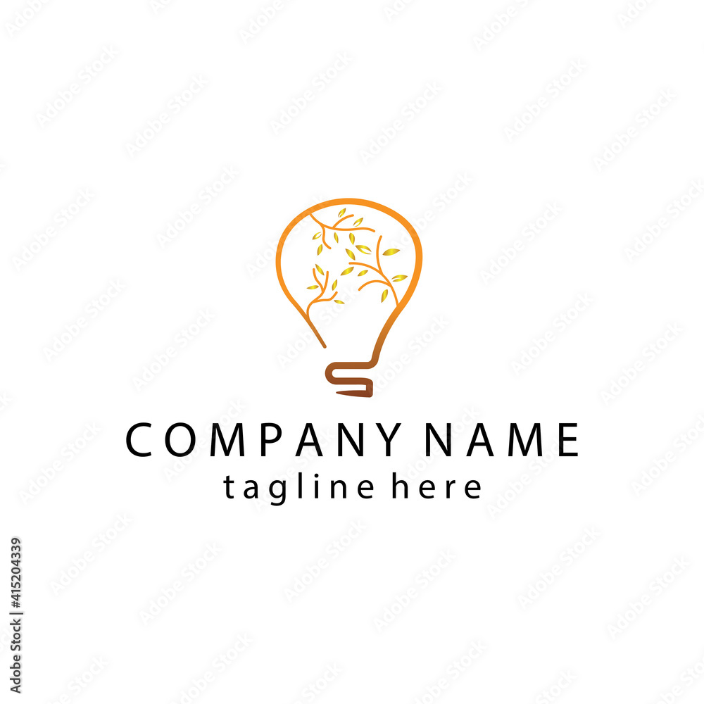 lamp tree illustration logo abstract design icon vector lamp tree illustration logo abstract design icon vector