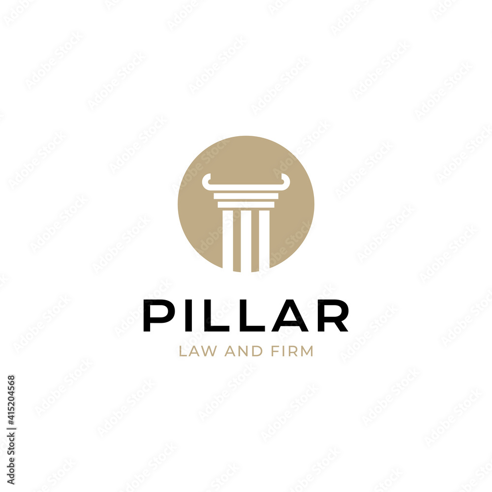 Circle Pillar logo vector icon illustration with simple style Circle Pillar logo vector icon illustration with simple style