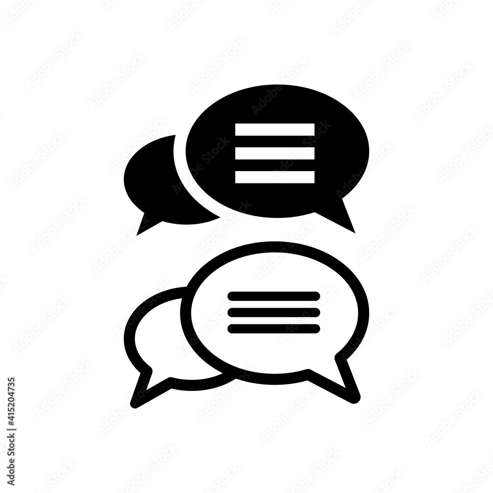 Chat speech bubble icon vector illustration Chat speech bubble icon vector illustration