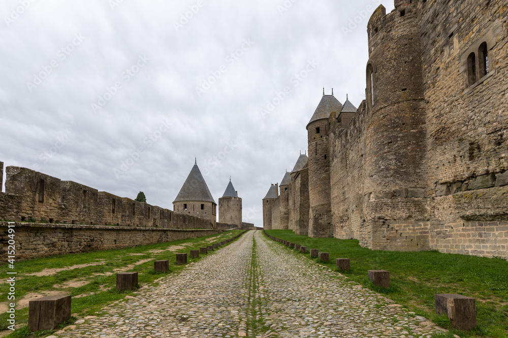 The medieval city of Carcassonne in France