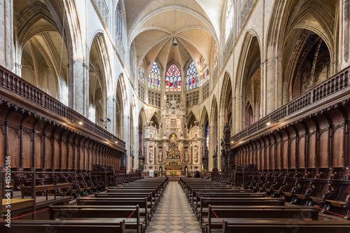 interior of the Saint Etienne Cathedral in Toulouse in France