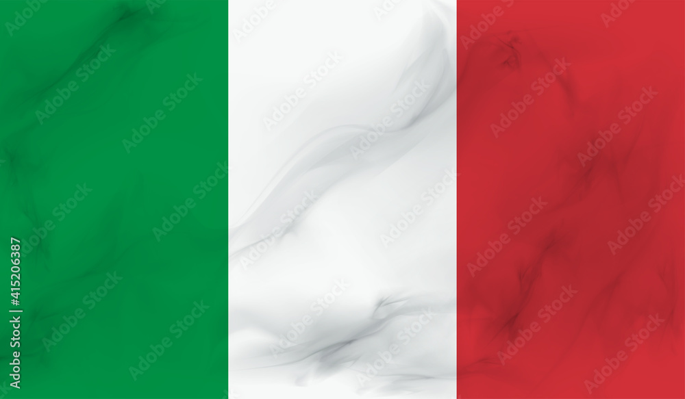 Obraz premium Italy, italian flag on concrete textured background