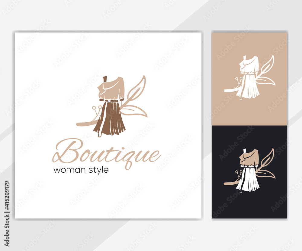 Abstract modern woman fashion logo template suitable for boutique Abstract modern woman fashion logo template suitable for boutique
