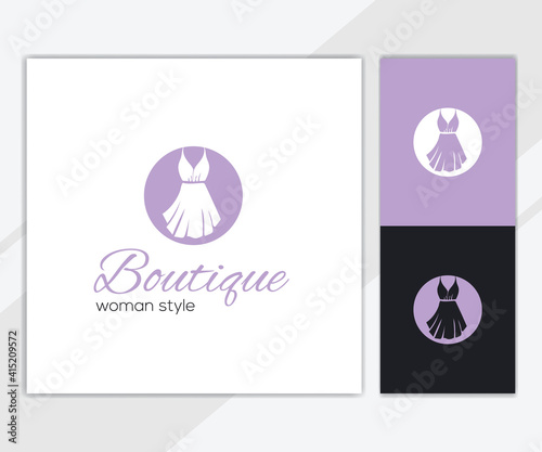 Abstract modern woman fashion logo template suitable for boutique