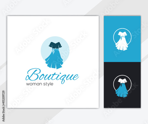 Abstract modern woman fashion logo template suitable for boutique