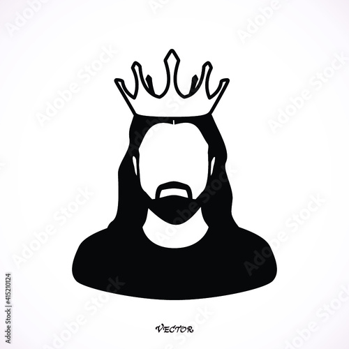 King icon in simple style on a white background vector illustration