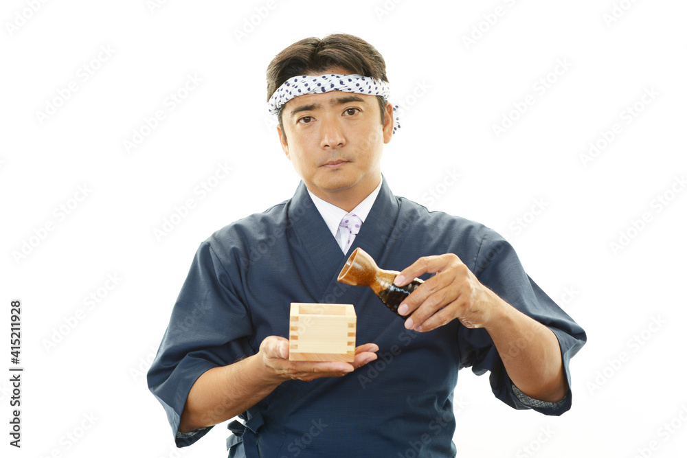 徳利を持つ寿司職人 徳利を持つ寿司職人