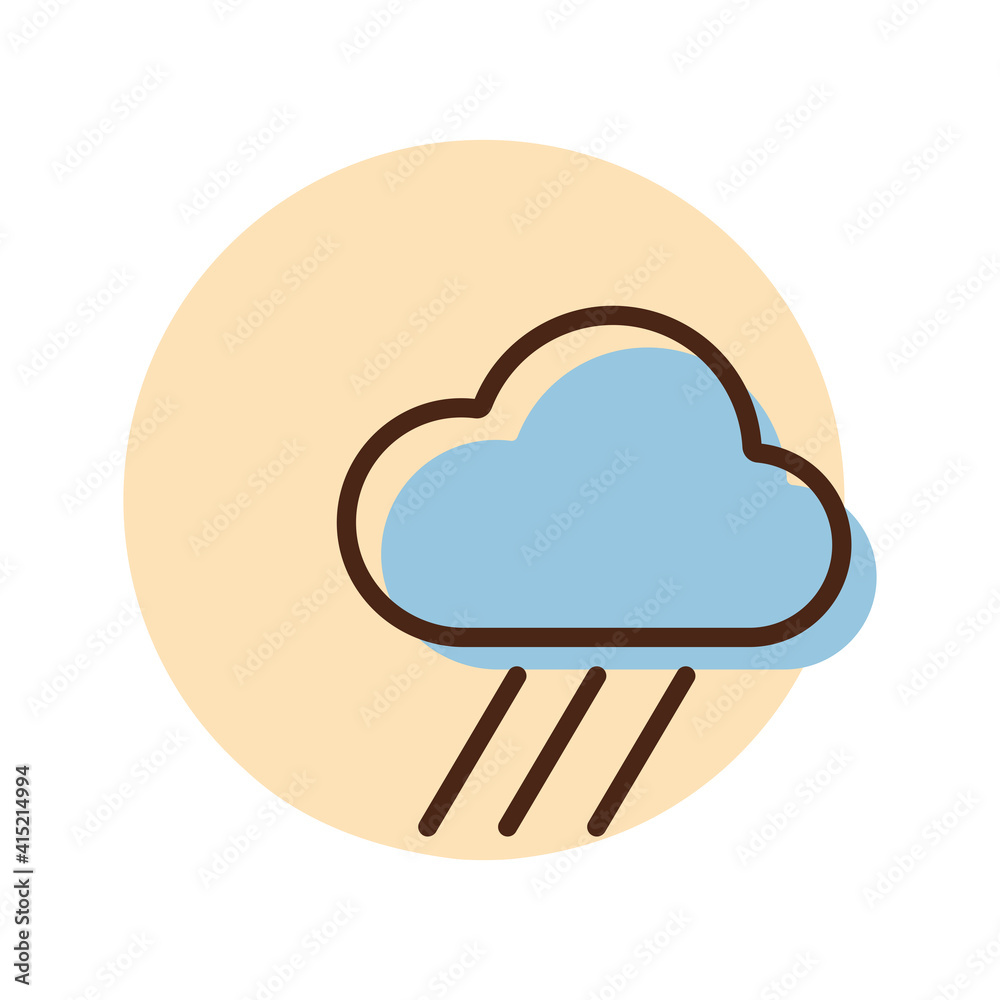 Raincloud vector icon. Weather sign Raincloud vector icon. Weather sign