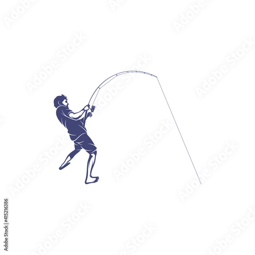 Angler design vector illustration, Creative Angler logo design concepts template, icon symbol